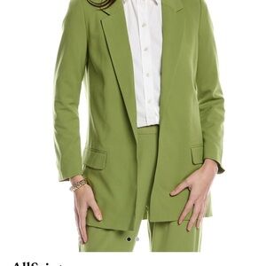 All Saints Aleida Lightweight Tri Blazer in Green Womens 6 Pants Suit Set